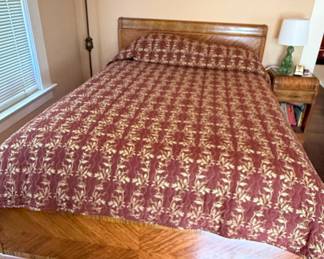 MidCentury Modern Walnut Veneer FullSize Bed Frame