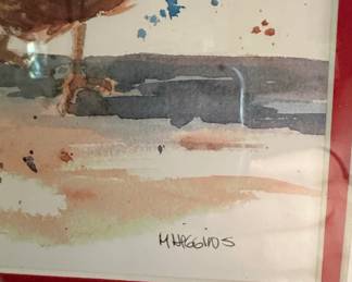 M. Higgins Watercolor Rooster Painting third image
