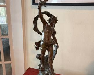 French Spelter Statue of Jason Jason and the Golden Fleece sixth image