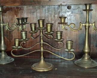 Vintage Brass Candelabra Collection