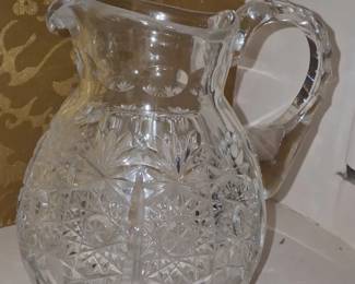 American Brilliant Period Cut Glass Pitcher