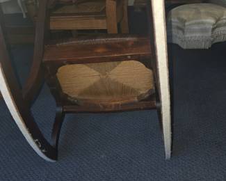 Victorian Mahogany RushSeat Rocking Chair third image
