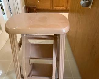 Vintage Wooden Step Stool second image