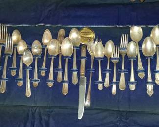 Vintage Silver Plated Flatware Service