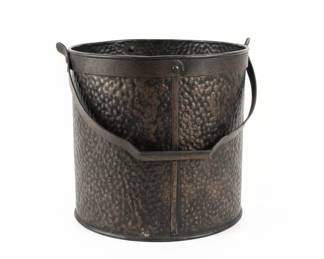 Hammered Copper Coal Scuttle