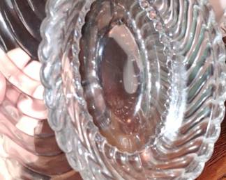 Vintage Fostoria Colony Swirl Pattern Footed Bowl second image