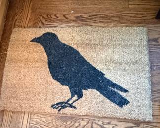 Raven Motif Coir Doormat