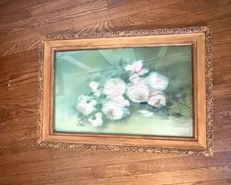 Vintage Floral Still Life Oil Painting