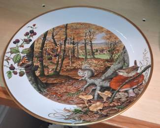 Royal Worcester The Colours of Autumn in October Collector Plate by Peter Barrett