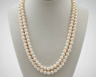 Double Strand Cultured Pearl Necklace
