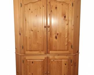 Broyhill Fontana Pine Corner Entertainment Armoire