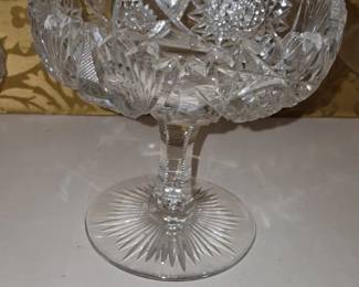 American Brilliant Cut Glass Compote