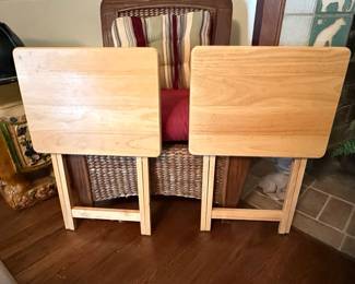 Set of Two Folding TV Tray Tables third image