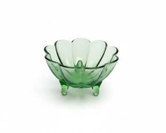 Vintage Indiana Glass Lotus Petal Footed Bowl