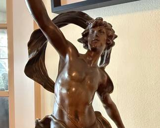 French Spelter Statue of Jason Jason and the Golden Fleece fifth image