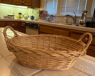 Woven Willow Oval Serving Basket