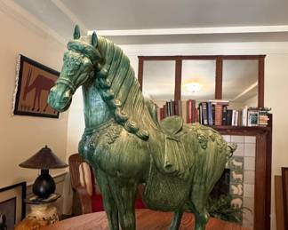Large Green Glazed TangStyle Horse Statue