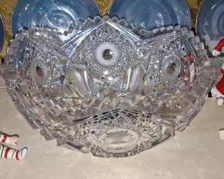 American Brilliant Period Cut Glass Bowl