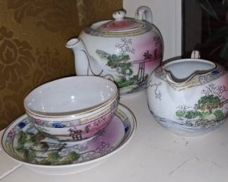 Vintage Japanese Porcelain Tea Set
