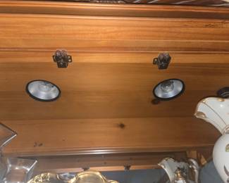 Traditional Pine Curio Cabinet with Arch Top xx third image