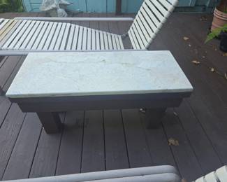 Rectangular StoneTop Side Table second image