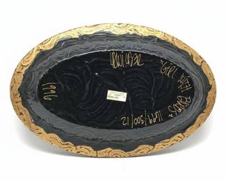 David M. Brian Girl with Birds Decorative Platter second image