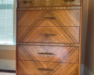 Art Deco Waterfall Chest of Drawers L W H
