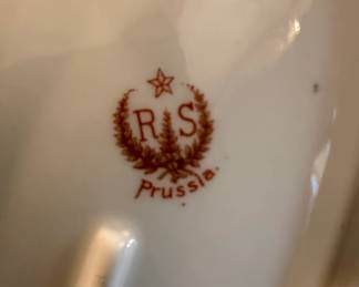 R.S. Prussia Snowdrop Pattern Celery Dish second image