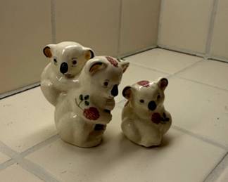 Vintage Plichta London England Koala Bear Salt and Pepper Shakers