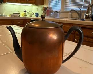 Keystoneware Chrome Plated on Copper Teapot