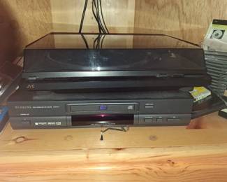 JVC AutoReturn Turntable and Samsung DVD Player