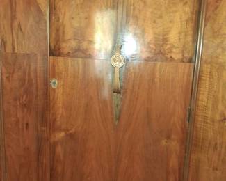 Art Deco Walnut Veneer Armoire xx second image