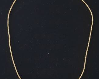 K Gold Cable Link Chain Necklace