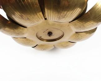Vintage Feldman Brass Lotus Flower Candle Holder second image