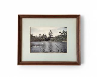 Framed Landscape Photographic Print of a Lake