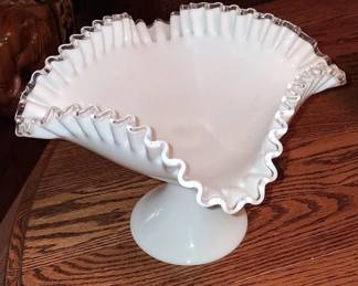 Fenton Silver Crest Square Pedestal Compote