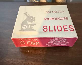 Vintage Microscope Slides, 50 Count