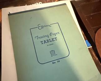 Vintage Efficiency Tracing Paper Tablet No. 34