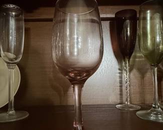 Vintage Libbey Premiere Pink Wine Glass