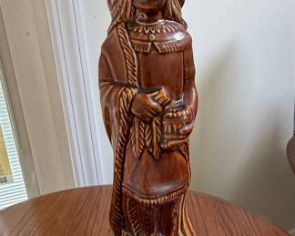Vintage 1968 Ezra Brooks Cigar Store Indian Decanter
