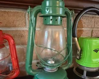 Vintage Green Kerosene Lantern