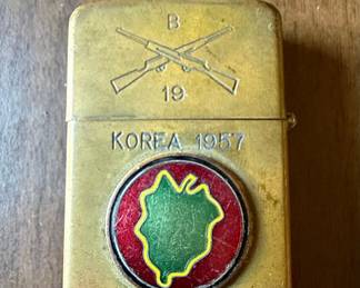 Vintage Military Vulcan Lighter Company B 19th Infantry