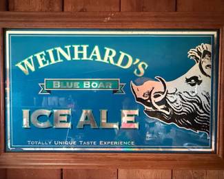 Weinhard's Blue Boar Ice Ale Mirror Sign