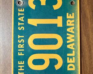 Vintage Delaware License Plate