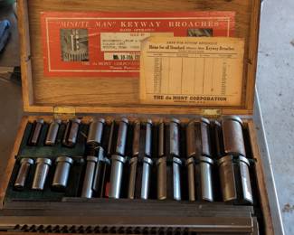 Vintage Du Mont Minute Man No. 10-10A Combination Keyway Broach Set