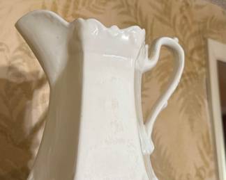 Vintage White Ironstone Pitcher