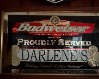Vintage Budweiser Personalized Mirror Sign