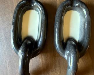 Vintage Ceramic Chain Link Ashtrays