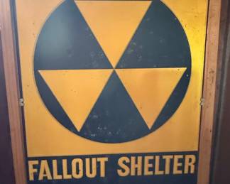 Vintage Civil Defense Fallout Shelter Sign (Type FS No. 2)