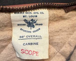 Vintage Brauer Bros. Moose Brand 38-Inch Carbine Scope Gun Case